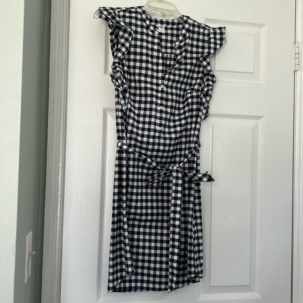 ✨4 for $10! Navy gingham tie dress